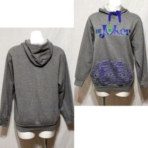 The Joker Fleece Pullover Hoodie Medium DC Comics Character Streetwear Cozy